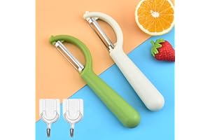CTDMJ 2 piezas Pelador universal acero inoxidable Juego peladoras universales con hoja péndulo para frutas y verduras, peladora verduras, peladora frutas, peladora de pepinos, peladora de patatas