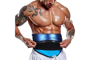 Qianyu Waist Trainer Trimmer Workout Stomach Wrap Belt Sweat Belt Band for Men Lower Belly Cincher Sauna Band Body Shaper Tummy Control For Bodybuilding Exercise Sculpt