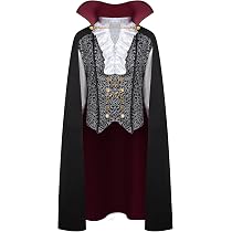 Spooktacular Creations – Disfraz De Vampiro Plateado Medieval Renacentista Para Hombre | Incluye Capa, Camisa Con Chaleco Y Bastón | Tallas S, M, L, XL