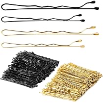 400 Schwarze Haarnadeln (Bobby Pins) – Mit Aufbewahrungsbox, Glänzende Kugeln, 5,1 Cm Lang