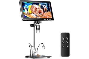 TOMLOV DM9 Max Microscope numérique HDMI 10,1 Pouces, 20MP Caméra de grossissement de Monnaie avec écran IPS HD, Cadeau pour collectionneurs Adultes, 10 lumières LED réglables, Compatible PC/TV