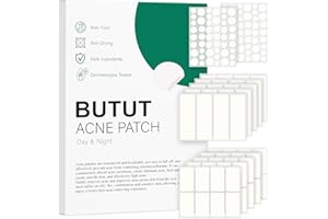 BUTBU 156 Stücks Pickel Patch Groß, 4 Größen Pimple Patches Micro Needle, Akne patches, Mighty-patch Invisible, Hydrokolloid Pflaster Für Gesicht, Kinn, Rücken oder Körper (Punkt, Streifen, Rechteck)