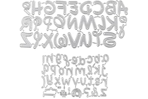 UFLF Fustelle Lettere Cutting Dies Alfabeto per Biglietto d'auguri Inviti Scrapbooking Fai da Te
