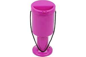 MY CHARITY BOXES Hand Held Plastic Collection Box. Charity Box- Money Box- (Pink)