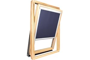 AVOSDIM.COM STORES, RIDEAUX, MOUSTIQUAIRES Store pour fenêtre de Toit Compatible Velux ® Occultant Uni (Bleu, 304)