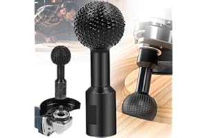 DILIGHTNEWS Fresa Giratoria de Esférica, Cabezal de Pulido de Esfera, 14mm Cabezal de Limado Esférico Fresas, Cabezal de Pulido de Acero al Carbono Herramientas Giratorias, Para Amoladora Angular 115/125