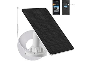 3W Solarpanel mit eingebautem 4000mAh Akku, Micro-USB-Anschluss, IP65, 4m Ladekabel, perfekte Kompatibilität mit Ring Video-Türklingel (2nd Generation - 2020 Version), keine Notwendigkeit