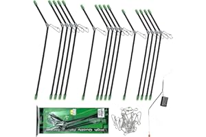 Jiehaojia 15 Stück Anti Tangle Abstandshalter Fishing Anti Tangle Boom Set(3Größen:16cm,18cm,20cm) mit 15 Stück Snaps Wirbel Angeln Ersatz Zubehör,für Karpfen-Angeln