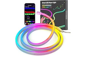 Kangtaixin Neon Ruban LED 1m, RGB Bande LED avec Contrôle APP Contrôle, Flexible Étanche Découpable Synchronisation Musicale Bandeau Lumineuse Led pour Intérieur Déco Maison