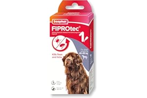 Beaphar | FIPROtec Spot-On for Extra Large Dogs (40–60kg) | Kills Fleas & Ticks | Vet Strength Treatment | 1 Pipette