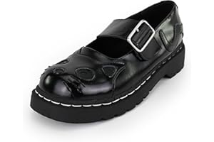 T.U.K. Anarchic Mary Jane Kitty - Décoration Kitty avec Sangle à Boucle - Chaussures pour Femmes Kitty