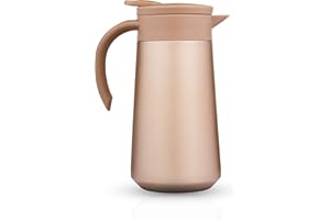 Bohoria Vacuum Flask Thermos Flask Jug for Coffee, Tea and Water Stainless Steel, Quick Tip Closure 0.8 Litres