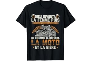 CADEAUX MOTARD HOMMES & TEE SHIRT MOTORCYCLE MOTO T-shirt Motard Homme Biére Moto Cadeau Motorcycle Motards T-Shirt