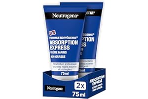 Neutrogena | Crème Mains Absorption Express Formule Norvégienne (lot de 2 tubes de 75 ml) – Crème hydratante non grasse à absorption rapide – Crème pour les mains avec pénétration instantanée