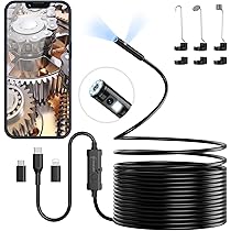 Endoscopio Per Smartphone AOPICK 1080P - Sonda Semirigida 5m Impermeabile Per Ispezioni