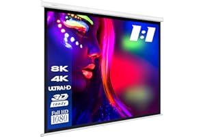 ESMART Professionale MIROLO Schermo di rollo manuale 213 x 213 cm (120") 1:1 | Schermo per proiezione proiettore home cinema Schermo per tende a rullo LCD LED