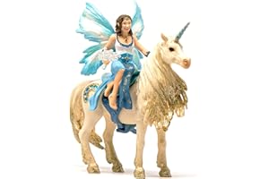 Schleich 42508 Eyela Riding on Golden Unicorn Bayala, 16 x 19 x 25.5 cm