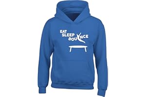 Hippowarehouse Eat Sleep Bounce Trampolining Kids Children's Unisex Hoodie Hooded top