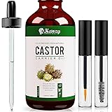 Kanzy Olio di Ricino per Ciglia e Sopracciglia 100ml Olio di Ricino per Capelli, Unghie, Pelle e Barba 100% Pura Biologico Ca
