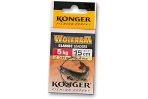 Konger Wire Trace Leader 5kg Wolfram Tungsten Perch Pike Chub Sea Soft Lure Fishing Tackle