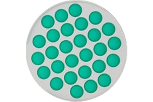 Kids Happy House Push Pop bubble fidget sensory toy perfect for autism and stress relief (Round, Green)