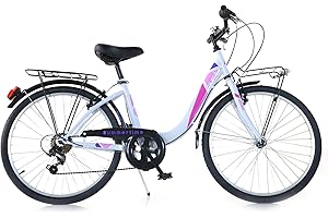 Dino Bikes Bicicletta da Donna 24 pollici - Aurelia Summertime Bike Bianca