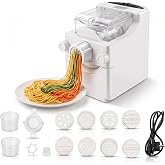 Machine à Pâtes Électrique Automatique, 9 Moules, 180W, 500g de farine | Machine a Pates Fraiche pour Familles avec Moteur Cu