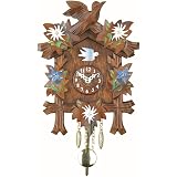 Orologio a cucù meccanico originale della Foresta Nera (con  certificazione), con meccanismo a 8 giorni, decorato con 7 foglie e 3  uccellini : Amazon.it: Casa e cucina