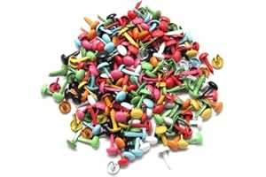 REFURBISHHOUSE Lot de 200 Mini Attaches parisiennes Multicolore Papier Craft Estampillage Scrapbooking Bricolage Outil 4,5 mm
