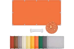 ONESHLEE Voile D'ombrage Rectangulaire, Toile Ombrage Imperméable, Voiles D'ombrage pour Patio Pergola Jardin Exterieur (Orange, 3 * 3m)