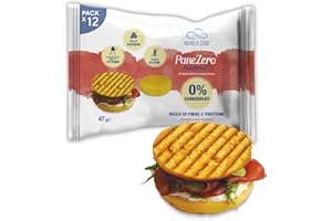 NUVOLAZERO Nuvola Zero – Pane Zero Cloudbread, Pane Zero Carboidrati, Senza Zucchero, Senza Lattosio, Ricco di Fibre e Proteine, Gluten Free, Confezione 12pz, Made in Italy