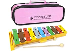 Sonor GS Glockenspiel Bunt 11 Töne von c3 bis f4 + keepdrum Tasche Bag Pink