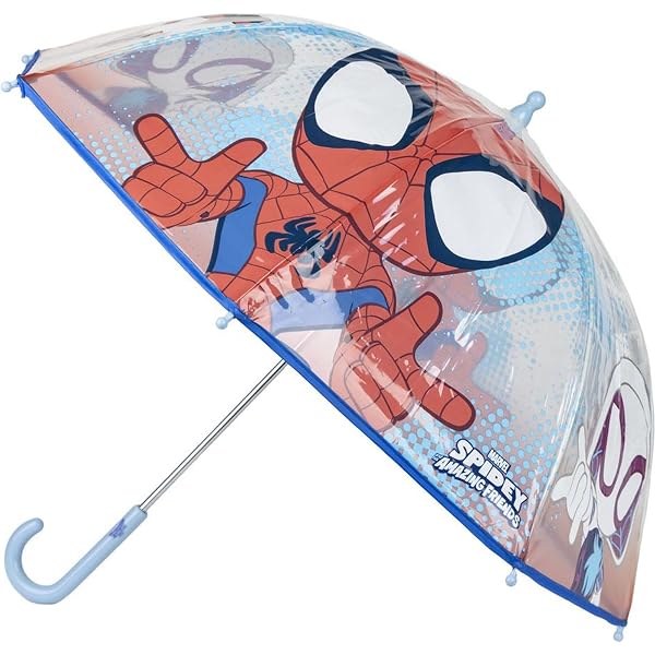 Mybagstory - Parapluie Enfant Spiderman Bleu – Ultra Léger & Compact – Idéal Maternelle & Vacances – Ouverture Manuelle Anti-Pincement – Cadeau Parfait Pour Garçons Dès 3 Ans
