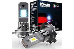 Nvdin lampadine H7 LED 28000LM, lampadina faro per auto, ultracompatta a montaggio diretto, 400%, 6000K, set di 2 lampade
