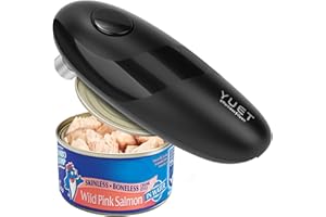 YUET Abrelatas Eléctrico Automático, Abridor de Tarros eléctrico, Abridor de Frascos para Personas Mayores, Artritis y Cocineros, Manos Libres, Accesorio de Cocina