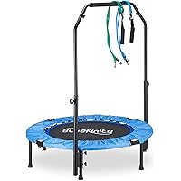 Relaxdays Bluinfinity 10021753 Tappetino Elastico Fitness con Barra Stabilizzatrice, Estensore a Molla e Custodia, 121x102x10