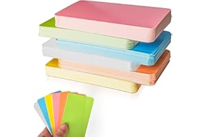 TRAUMARKEU 200 Carte Kraft in 6 Colori Vari.Biglietti da Visita.Kraft Vuoto Scheda Messaggio Schede di Vocabolario,Carta di Parole.Biglietto d'auguri,Mini Cartolina Carino Bello,Cartoncini Colorati