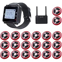 Sistema Pager Retekess TD113 Con Ricevitore A Orologio T128 - Per Ristoranti, Ospedali, Volume Regolabile, Vibrazione, Ricarica Magnetica, IP67