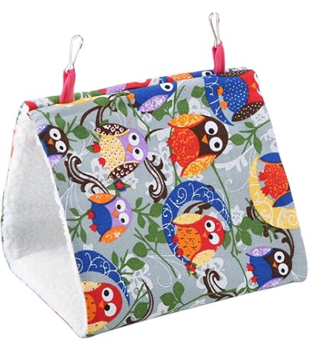 XiXiRan Warm vogel winternesthuis, vogelbed papegaaiennest, rond warm vogelnest, hangmat, hol, kooi, pluche, hangende kooi, tent, winter, hamsterbed