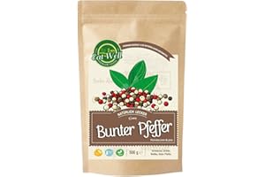 ‎EAT WELL PREMIUM FOODS Eat Well Mixed Peppercorn Blend 12 oz Peppercorn Medley, Premium Black, White, Green and Pink Peppercorns, Whole Rainbow (500 g (1er Pack), Bunter Pfeffer)