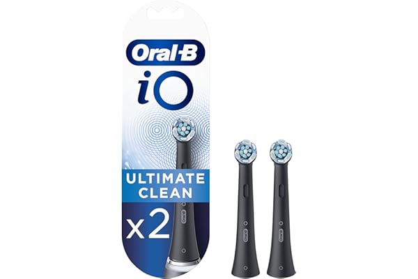 Oral-B iO Ultimate Clean Black Cabezales de recambio, Pack de 2 Unidades