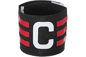 PATIKIL Capitán Brazalete, Ajustable Elástico Fútbol Capitán Brazalete Banda para Exterior Fútbol Entrenamiento Equipo, Negro Rosa Rojo