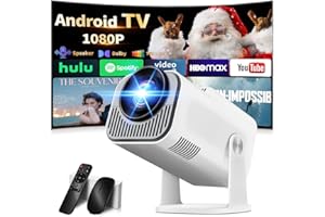 NONETE Mini Beamer 4K Full HD 1080P [2026 Modell] Projektor Tragbarer mit WiFi 6 und Bluetooth 5.2 & 270° Dreh Smart Projector mit Automatische Trapezkorrektur/HDMI/TV Stick/Memory Stick/Laptop, Weiß