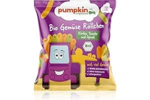 ‎PUMPKIN ORGANICS Pumpkin Organics Gemüse Röllchen - mit Kürbis, Tomate, Spinat, 20g (2er Pack)