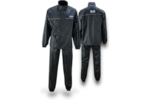 TLA TROOPS LEGEND RACING APPAREL TLA RAIN combinaison moto imperméable | Ensemble moto étanche réfléchissant | Combinaison de pluie 2 pièces unisexe pour moto, scooter, quad et vélo (L)