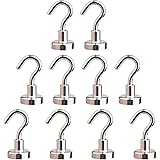 Ant Mag Magnetic Hooks 10 Pack 8KG (18LBS) Super Magnets Hook with Neodymium Rare Earth for Cruise Ship Accessories Hanging D