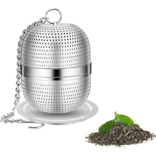 Teeei Aus Edelstahl – Teesieb Mit Kette, Feinmaschig Für Losen Tee & Gewürze