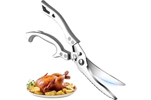 SEELENKLANG Ciseaux Cuisine avec Poignées en Acier Inoxydable, Professionnels Cuisine Accessoires pour Poulet Volaille Poisson Viande Légumes