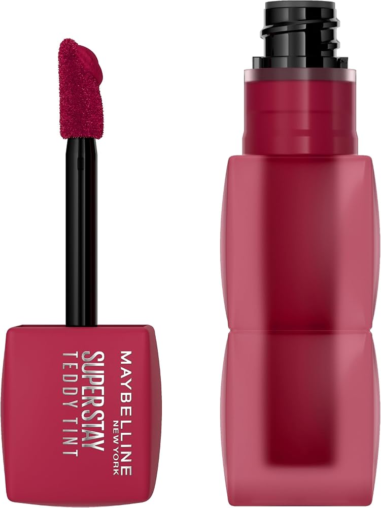 Maybelline New York Super Stay Teddy Tint Ruj 50 Wild at Heart | Dudak kalemi, Teddy yumuşak mat bir yüzey ile 12 saate kadar dayanır