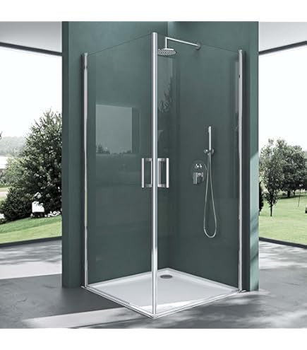 Mai & Mai Eckduschkabine Schiebetür 90x100 Cm – Mit ESG Sicherheitsglas 8mm & NANO-Beschichtung